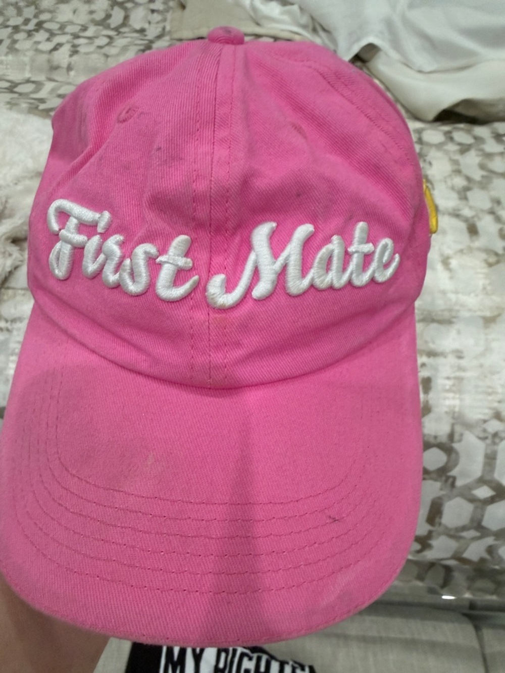 First Mate Pink Kids Cap – Embroidered Logo Baseball Hat